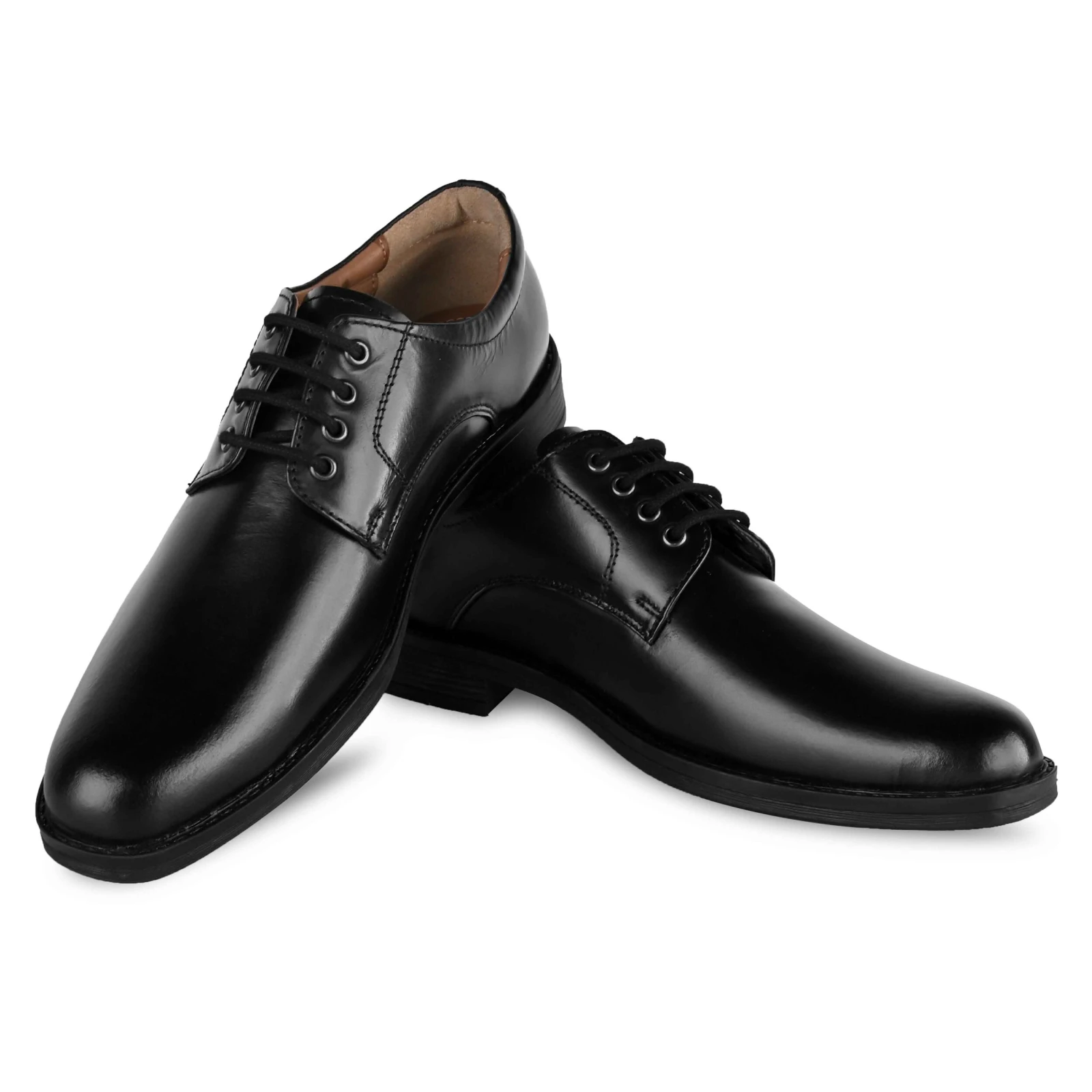 Classic Black Leather Lace-Up Formal Dress Shoes - Leather dress shoes