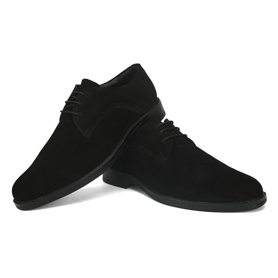 Classic Black Suede Chukka Boots - Minimalist Elegant Men's Dress Shoes