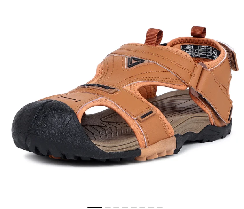 Men's Rugged Leather Outdoor Adventure Sandals - Comfortable Hiking Footwear